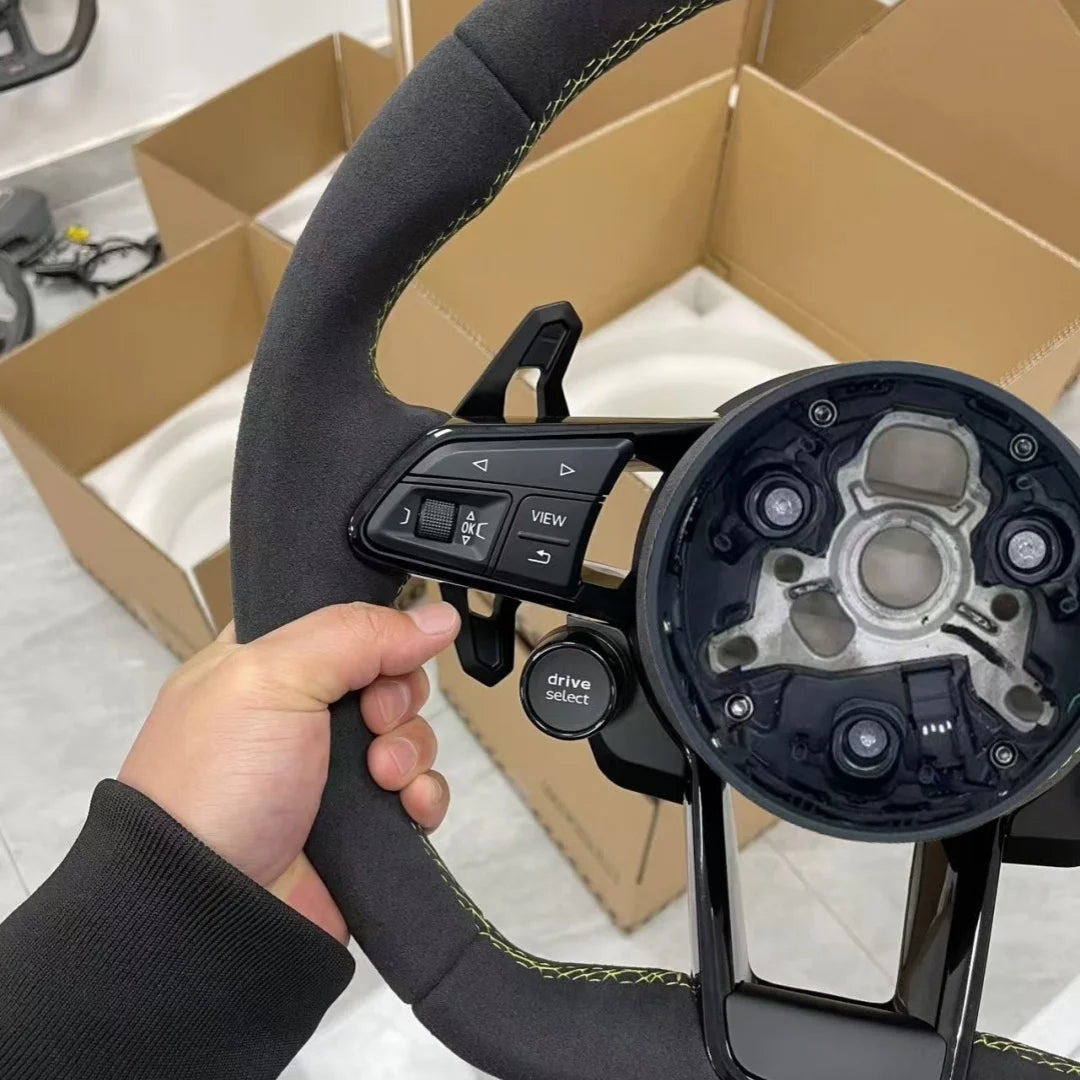 Audi Custom Alcantara Racing Steering Wheel