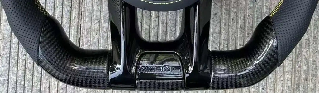 Mercedes Carbon Fibre & Suede Performance Steering Wheel