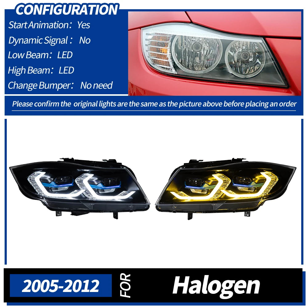 BMW E90 / E91 LED Projector Headlights (2004–2009)