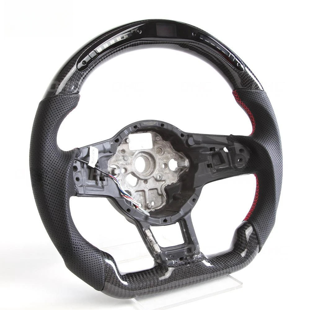 VW Golf MK7 LED Carbon Fibre Performance Steering Wheel
