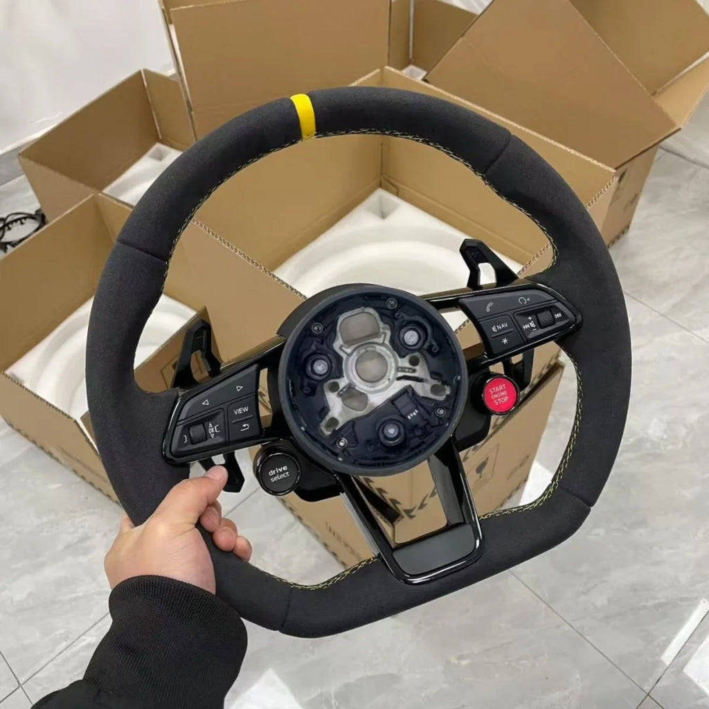 Audi Custom Alcantara Racing Steering Wheel - Style 1