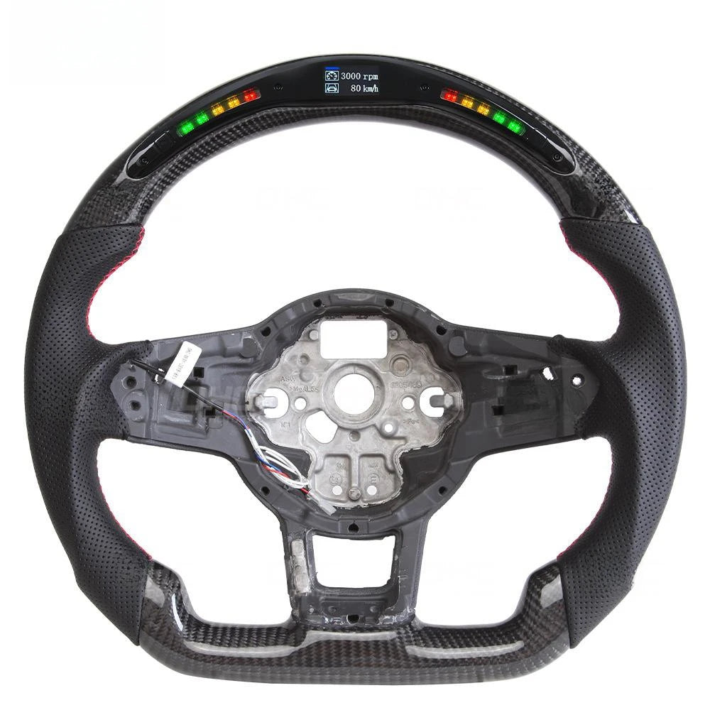 VW Golf MK7 LED Carbon Fibre Performance Steering Wheel