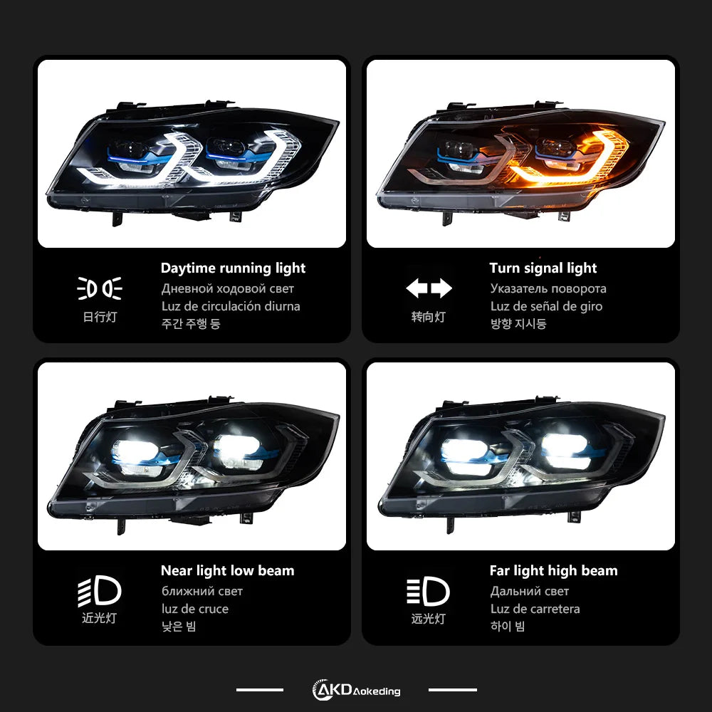 BMW E90 / E91 LED Projector Headlights (2004–2009)