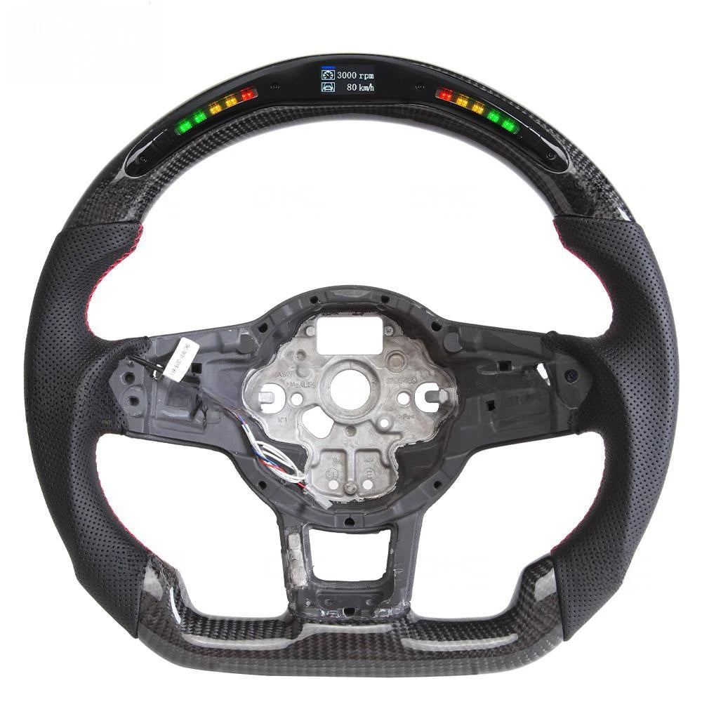 VW Golf MK7 LED Carbon Fibre Performance Steering Wheel