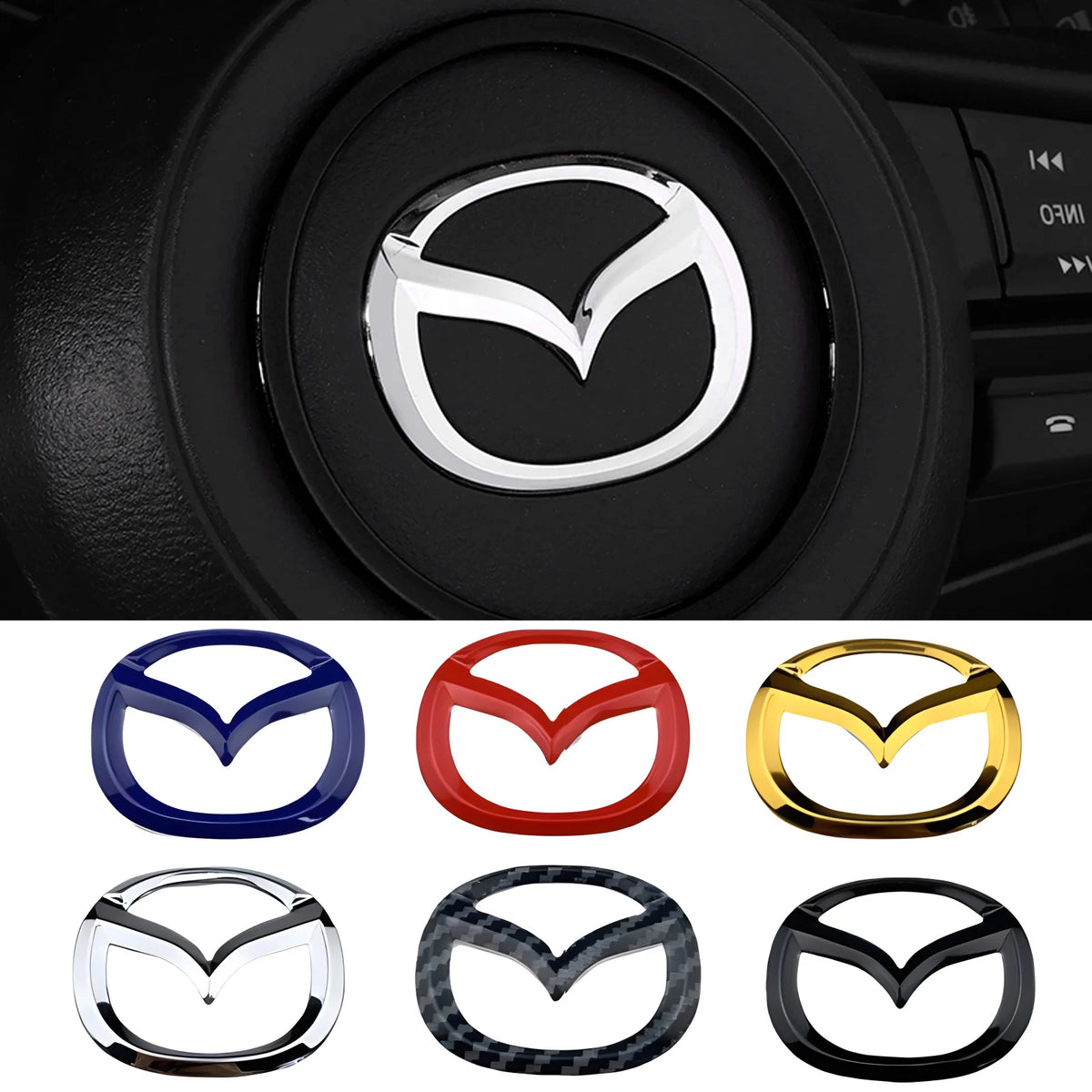 Mazda Steering Wheel Emblem Sticker