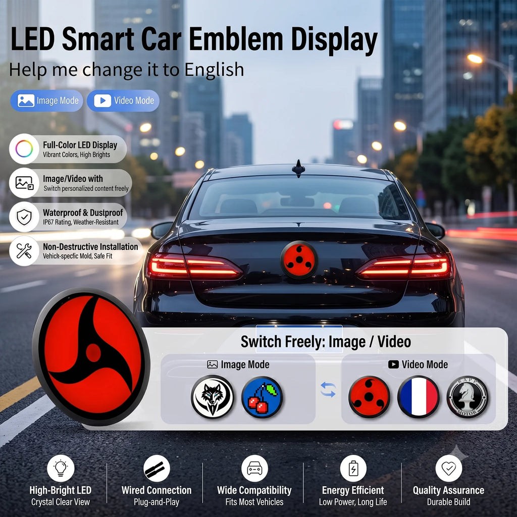 BMW Dynamic LED Rear Trunk Emblem – 74mm / 82mm