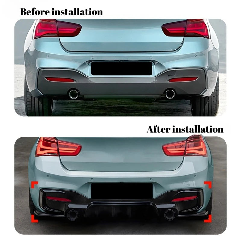 BMW 1 Series F20/F21 LCI Gloss Black Rear Diffuser (2015-2019)