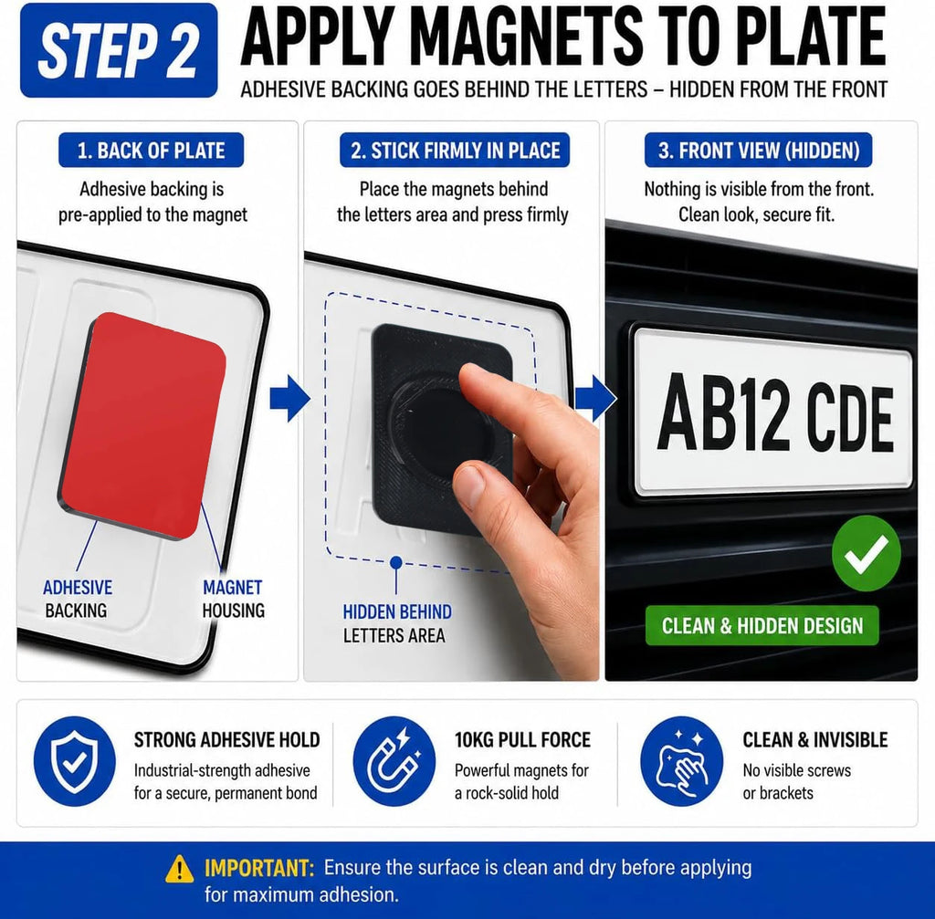 Magnetic Number Plate Holder Kit
