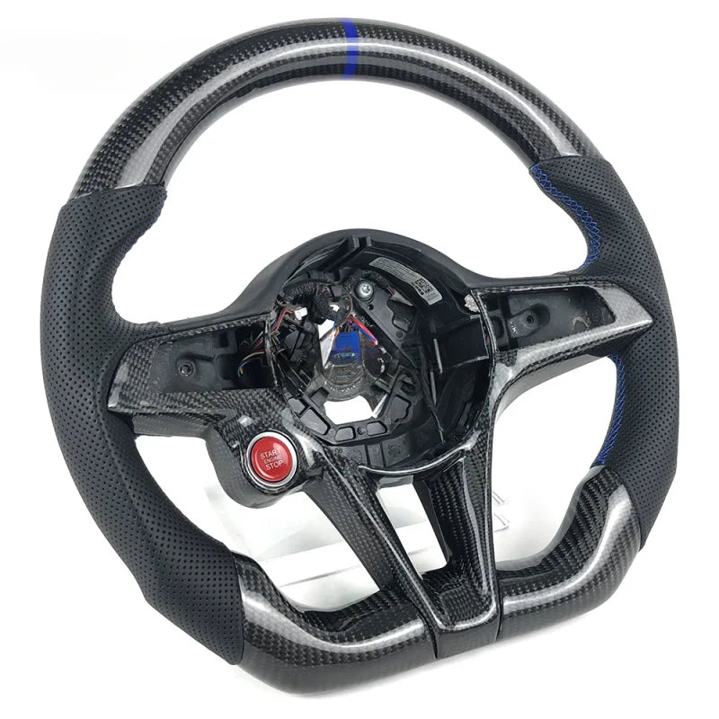 Alfa Romeo Carbon Fibre & Leather Performance Steering Wheel