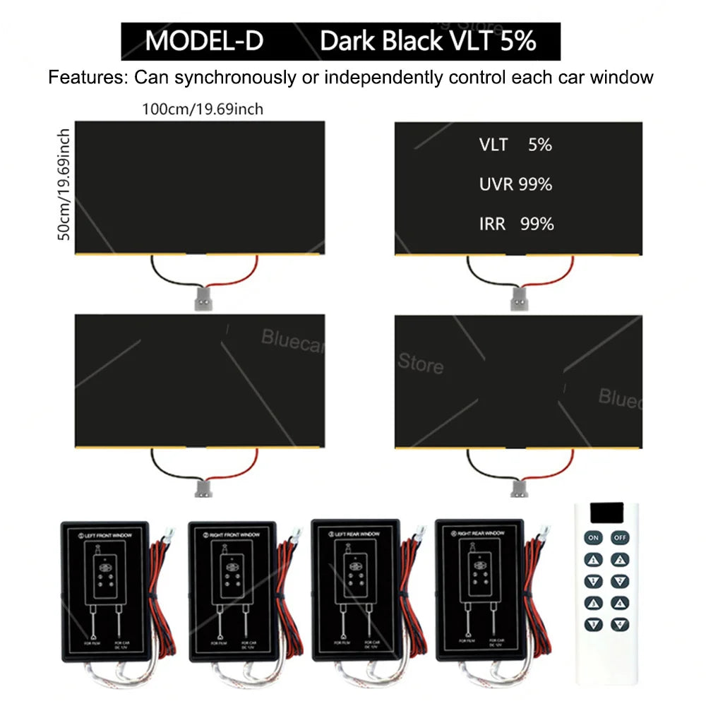 Switchable Electric Privacy Tint Kit – 2 & 4 Door Cars