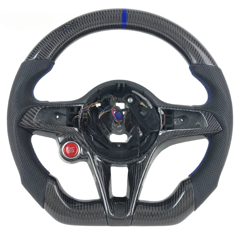 Alfa Romeo Carbon Fibre & Leather Performance Steering Wheel
