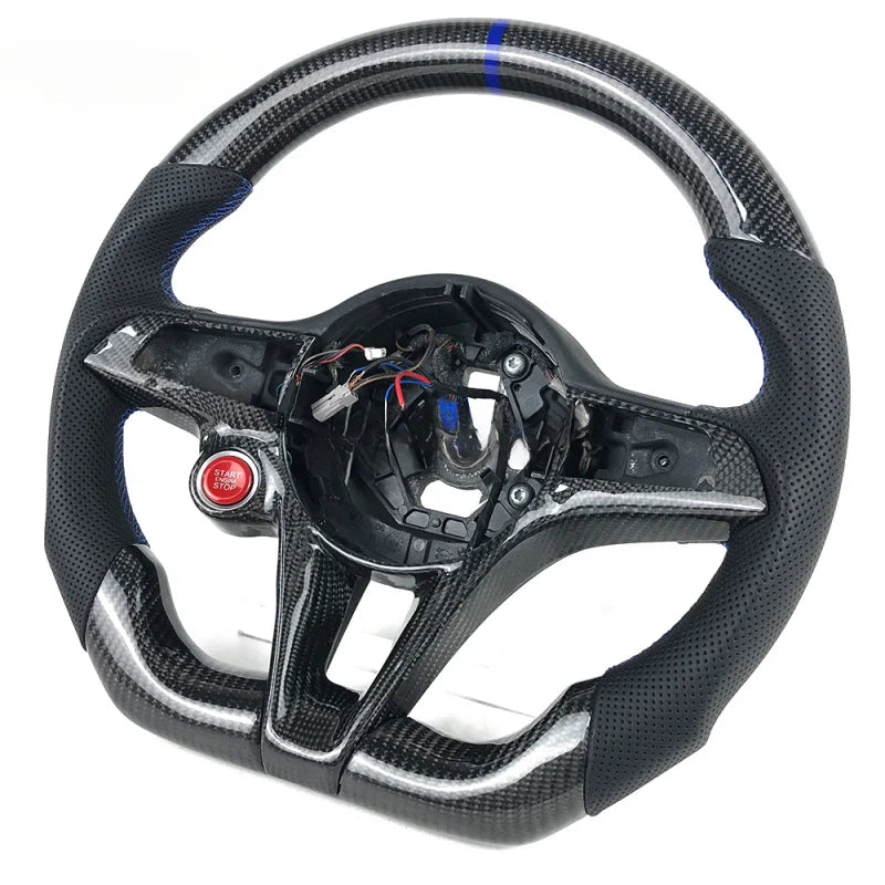 Alfa Romeo Carbon Fibre & Leather Performance Steering Wheel