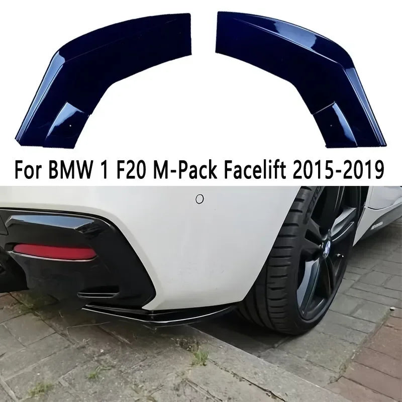 BMW 1 Series F20 Gloss Black Rear Side Splitters (2015-2019)