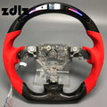 Mazda red suede and carbon fibre steering wheel - Style 1